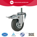 Threaded Stem Grey Rubber Industrial Castor Wheel